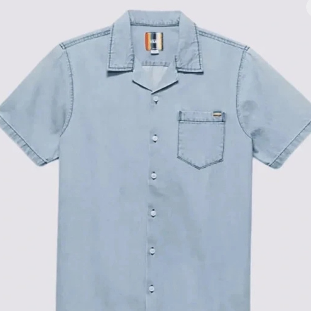 Vans Light Blue “Together As Ourselves” Pride Button Down Shirt